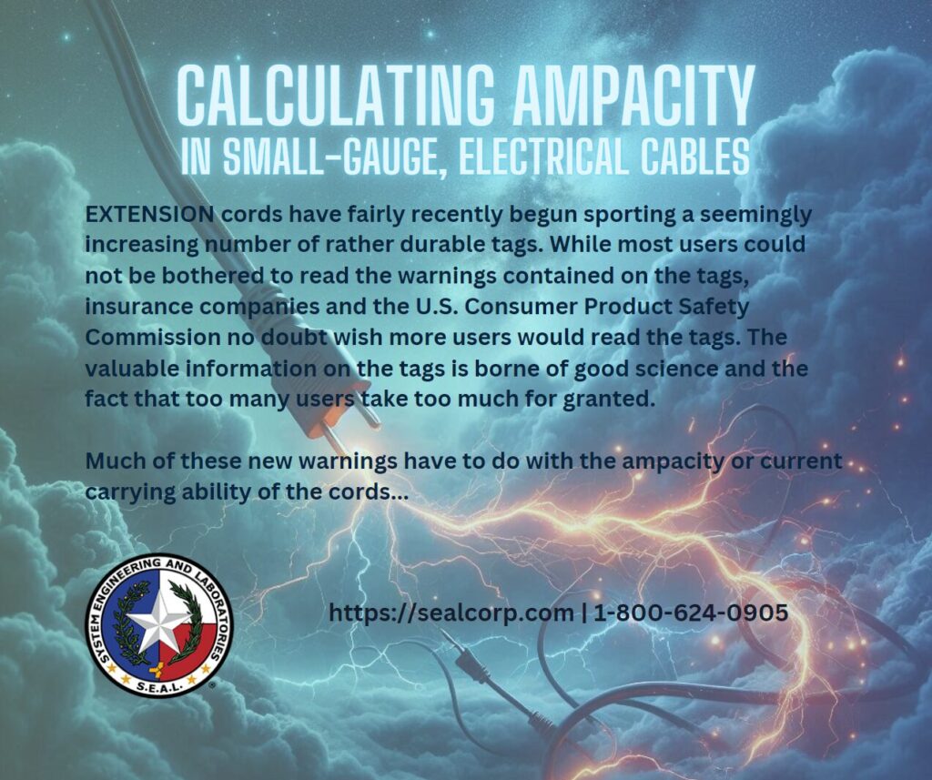 Calculating ampacity in small-gauge, electrical cables.